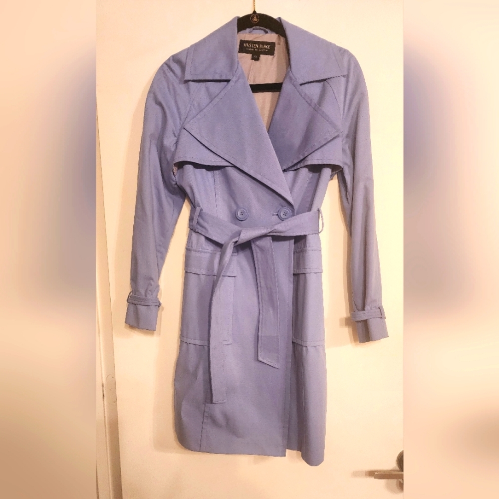Kristen Blake Light Blue Trench Coat Size XS Nordstrom